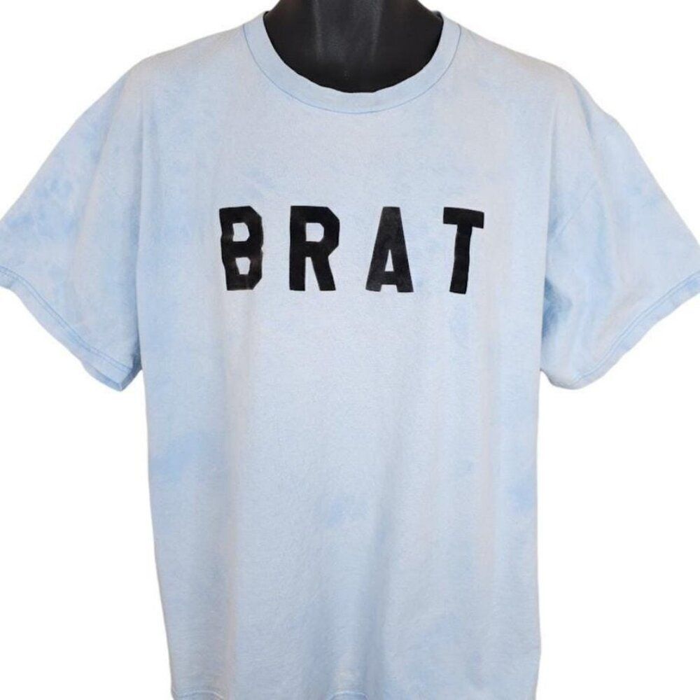 Vintage Brat T Shirt Mens Size XL Blue Y2K Streetwear